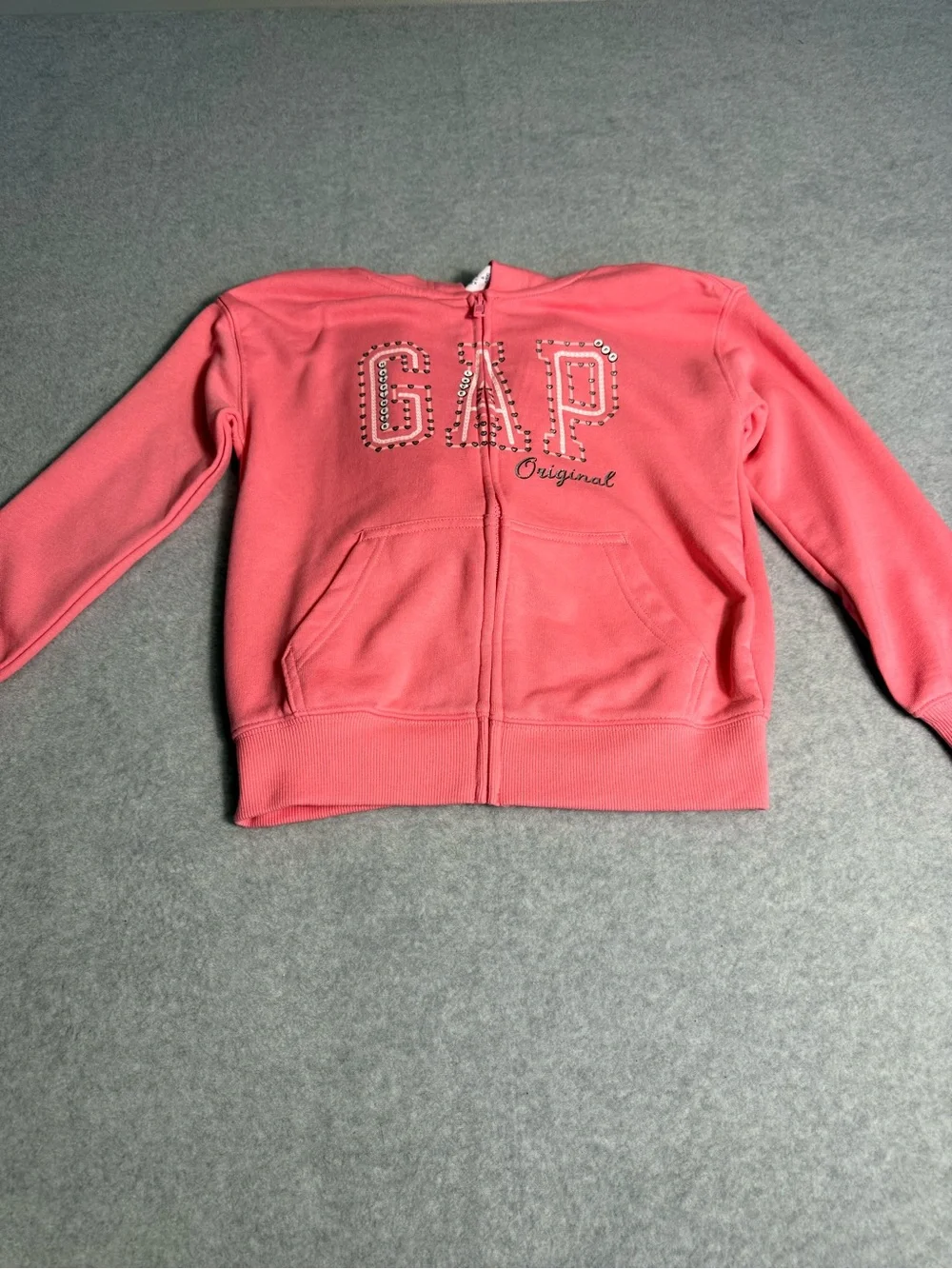 NWT Gap Kids Girls Pink Full‎ Zip Hoodie Sweatshirt Size S 6/6X